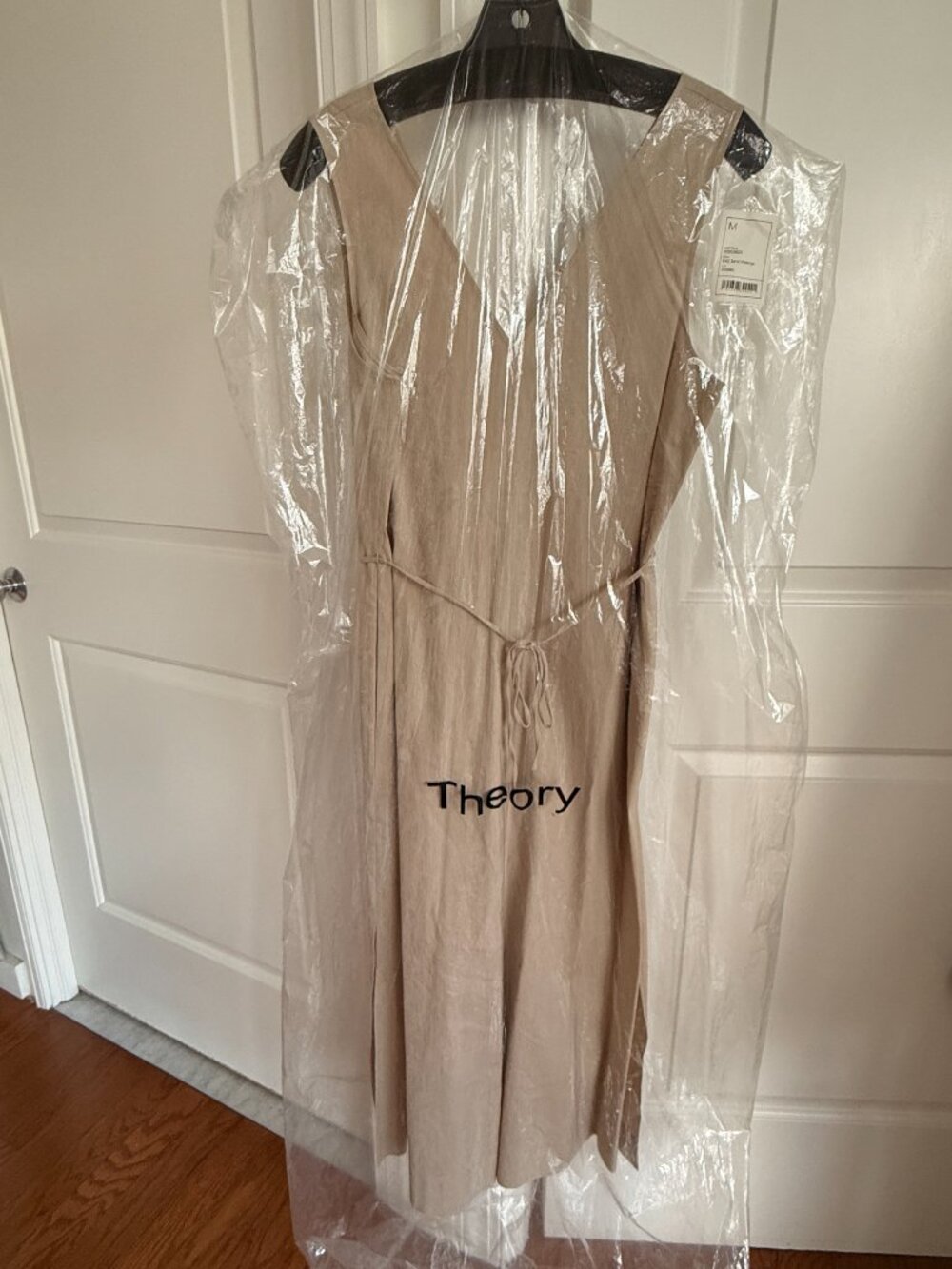 *Brand New* Theory Sand Melange Deep V Midi Dress - Size M